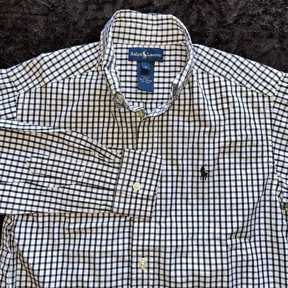 Set of‎ 2 Youth Gingham Check Long Sleeve Vineyard Vines Ralph Lauren Boys S - Picture 8 of 14